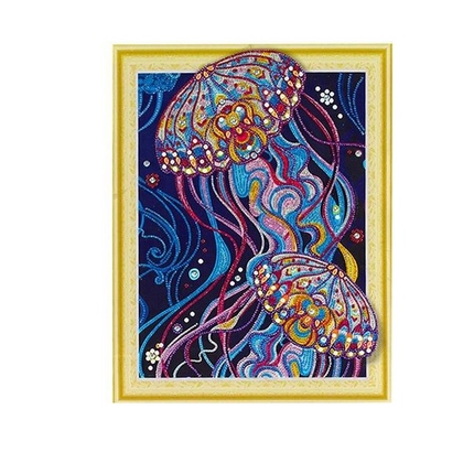 Diamond Painting Kit - 3D Embroidery 5D - Colorful Jellyfish - Wnkrs