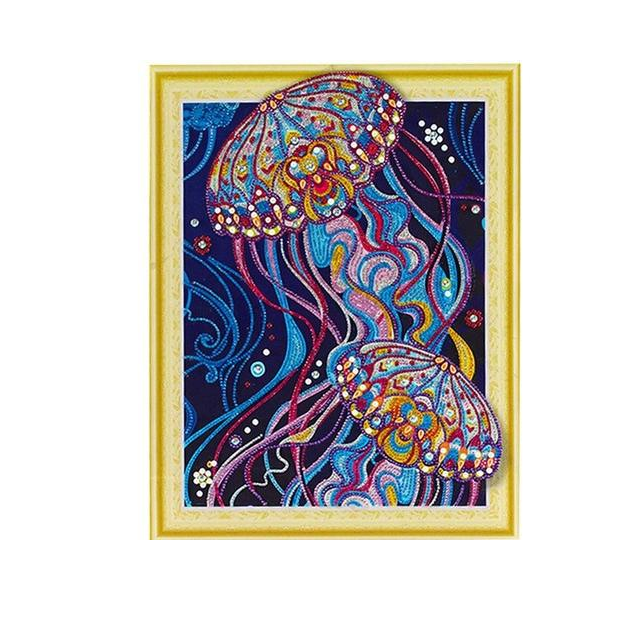 Diamond Painting Kit - 3D Embroidery 5D - Colorful Jellyfish - Wnkrs