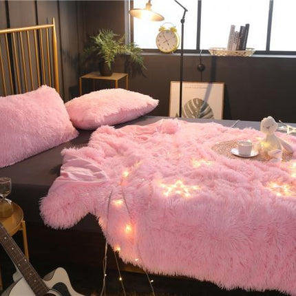 Double-layer long plush blanket - Wnkrs