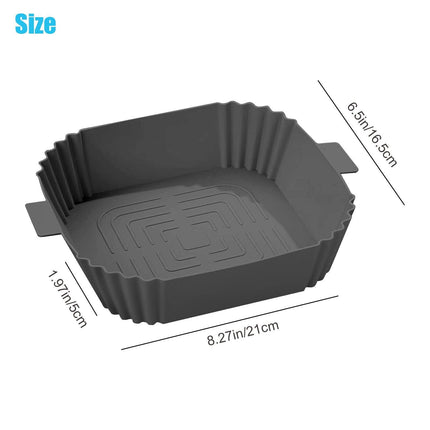 Silicone Air Fryer Tray Basket Liners Non-Stick Safe Oven Baking Tray Pot - Wnkrs