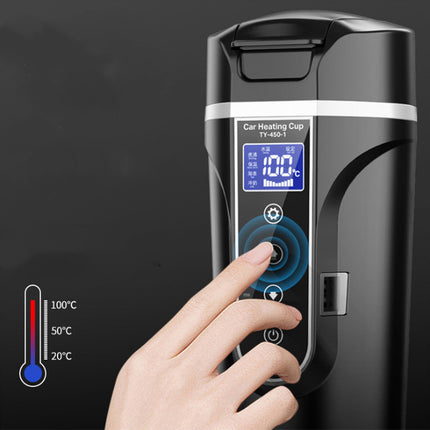 Portable Car Bottle Smart Touch Digital Display Insulated Cup Home Traveling Heating Cup Water Bottle - Wnkrs