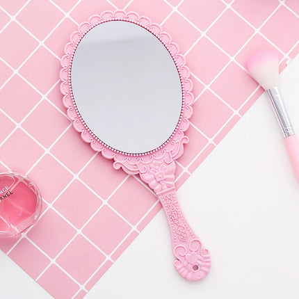 Vintage Floral Handheld Makeup Mirror