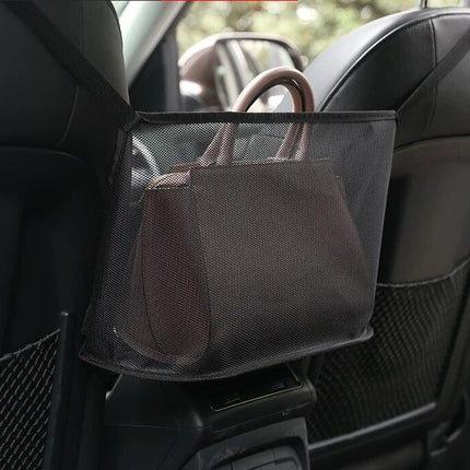 High-Capacity Car Seat Organizer with Pet Barrier – Luxe Leather Storage Pouch - Wnkrs