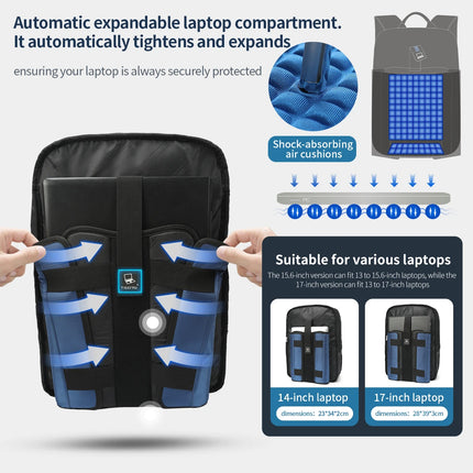 Mochila para computadora portátil duradera con cremallera de doble capa