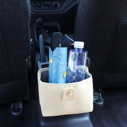 Luxury Leather Car Trash Bag with Organizer - Wnkrs