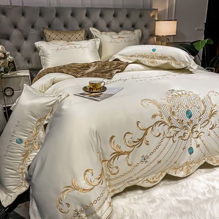 Ice Silk Quilt Sets Bed Sheets Bedding Four-piece Set - Wnkrs