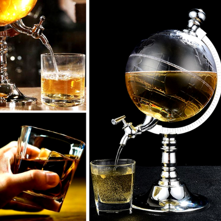 Novelty Globe Wine Decanters Drink Dispenser For Alcohol 1.5L Drinking Game Beer Liquor Dispenser Strainers Bar Accessories New - Wnkrs