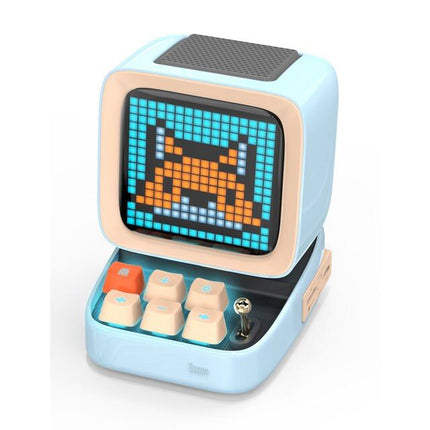 Retro Pixel Art Bluetooth Speaker with LED Display & Alarm Clock, Home Décor & Gift Idea - Wnkrs