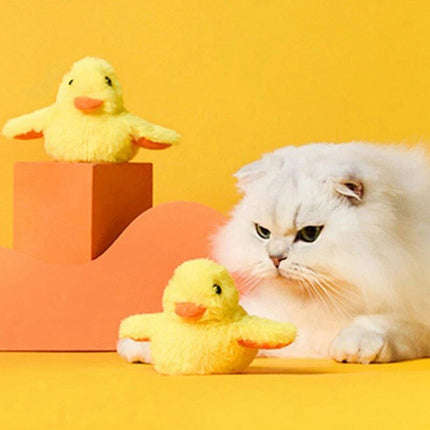 Interactive Electric Duck Toy for Cats: Flapping, Rechargeable, Bite-Resistant - Wnkrs