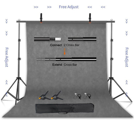 Adjustable Multi-Purpose Photography Background Stand Kit with Chroma Key Screen - Wnkrs