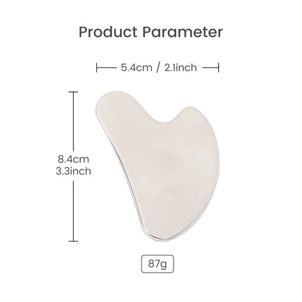 Outil facial Gua Sha en acier inoxydable