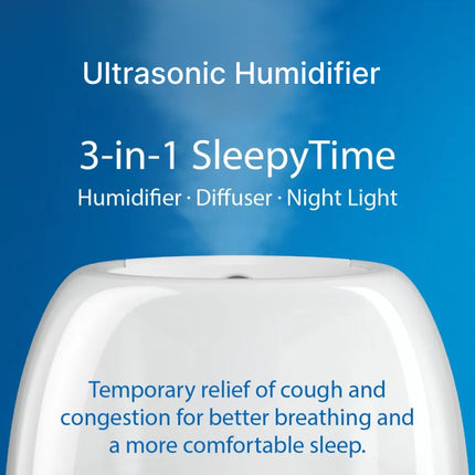 3-in-1 Ultrasonic Humidifier Essential Oil Diffuser & Nightlight