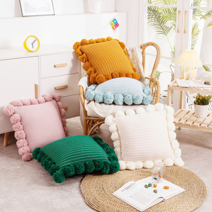 Ins Wind Big Ball Ball Nordic Knitted Pillow Pillow - Wnkrs