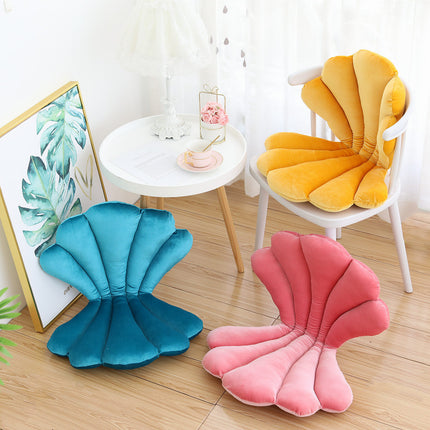 Luxurious Velvet Seal Shell Chair Cushion Unqiue Rose Seat Pillow Upscale Restaurant Chair Decor Girly Room Decorations - Wnkrs