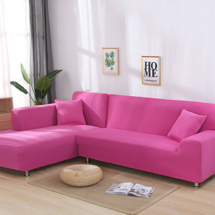 L-Shaped Sofa Solid Color High Elastic All-Inclusive Sofa Cover - Wnkrs