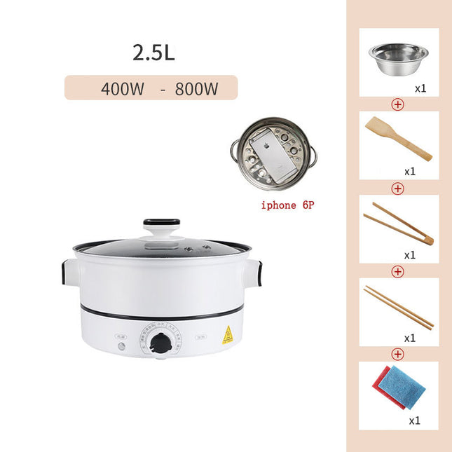 Multifunctional household small electric hot pot cooking pot electric cooking pot plug in one dormitory student 1 person 2-3 - Wnkrs