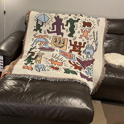 Keith Haring Graffiti Decoration Casual Blanket - Wnkrs