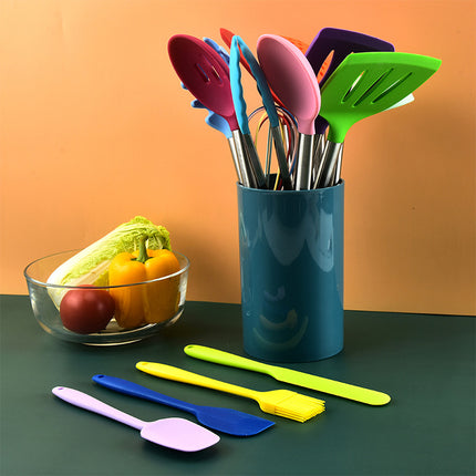 Color Silicone Kitchenware Set Silicone Cooking Shovel Spoon 14 Sets Of Kitchenware - Wnkrs