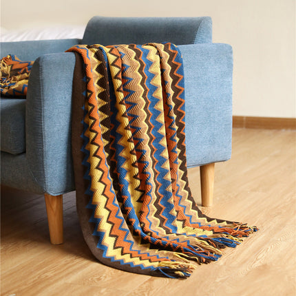 Bohemian Sofa Blanket Cross Border Knitting Blanket Office Nap Blanket Air Conditioning Blanket - Wnkrs