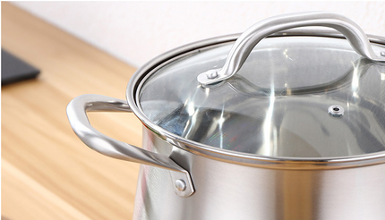 Household 304 Stainless Steel Soup Pot, Extra-high with Double Bottom and Thick Stew Pot Cookware Kitchen Pots Hot Pot 2.5-9L - Wnkrs