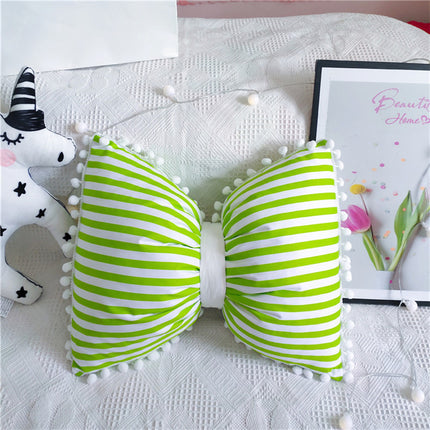 Black And White Striped Bow Waist Pillow Pillow Cute Cushion Lunch Break Pillow - Wnkrs