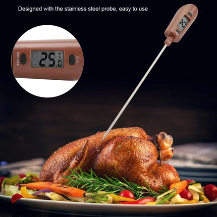 Digital Cooking Thermometer Double Use Silicone Scraper Spatula Safety Cooking Food BBQ Meat Thermometer Baking Tool - Wnkrs