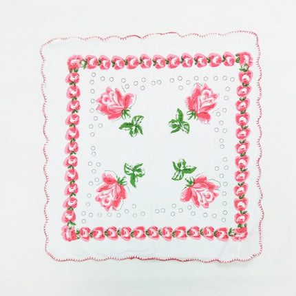 Women'S Cotton Handkerchief With Tooth Edge Print - Wnkrs