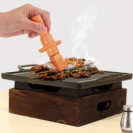 Wooden Seat Korean Style Grill Pan Grill Household Smokeless - Wnkrs