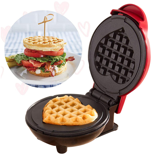 Mini Waffle Maker Waffle Home Children'S Breakfast Machine Portable Electric Baking Pan Light Food Machine - Wnkrs