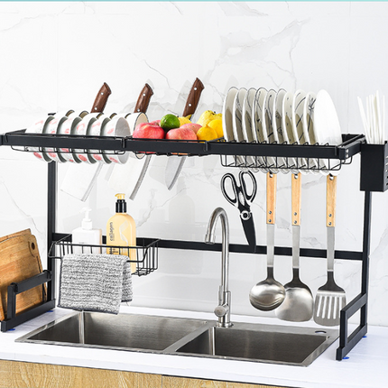 Kitchen Stainless Steel Sink Rack Drain Basket Dish Storage Rack Sink Dishwashing Place Table Chopsticks Dish Rack - Wnkrs