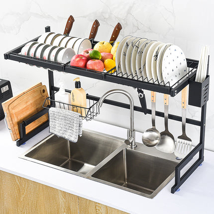 Kitchen Stainless Steel Sink Rack Drain Basket Dish Storage Rack Sink Dishwashing Place Table Chopsticks Dish Rack - Wnkrs