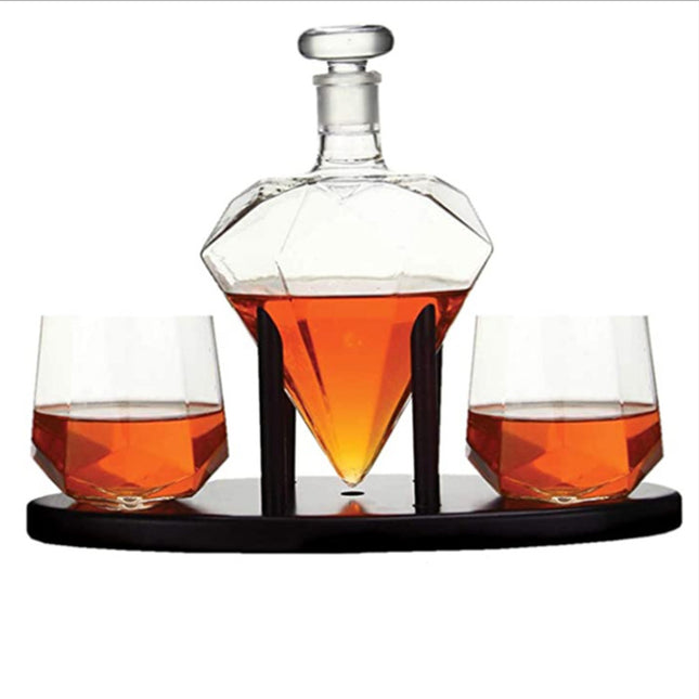 Wine Container, Diamond Creative Decanter Wine Bottle, Vodka Bottle Glass - Wnkrs