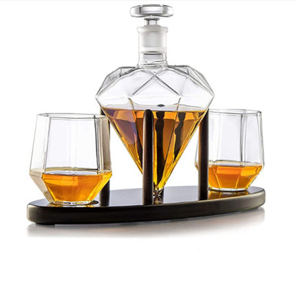 Wine Container, Diamond Creative Decanter Wine Bottle, Vodka Bottle Glass - Wnkrs