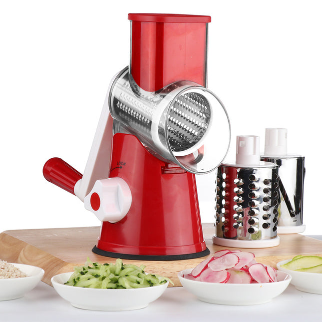 Food Processor Vegetable Chopper Kitchen Roller Gadgets Tool Vegetable Cutter Round Slicer Graters Potato Carrot Cheese Shredder - Wnkrs