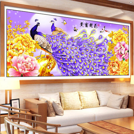 Diamond Painting Peacock Living Room New Full Diamond - Wnkrs