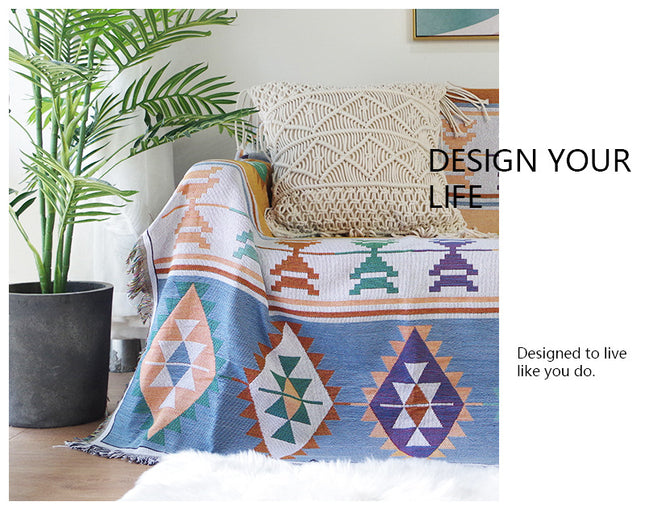 Bohemia Sofa Cover Geometric Throw Blanket For Beds Spread Sofa Towel Knitted  Blanket - Wnkrs