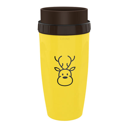 No Cover Twist Cup Travel Portable Cup Double Insulation Tumbler Straw Sippy Water Bottles Portable For Children Adults - Wnkrs