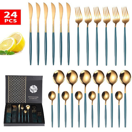 24pcs Luxury Cutlery Set - Wnkrs