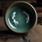 Color carp double fish cup