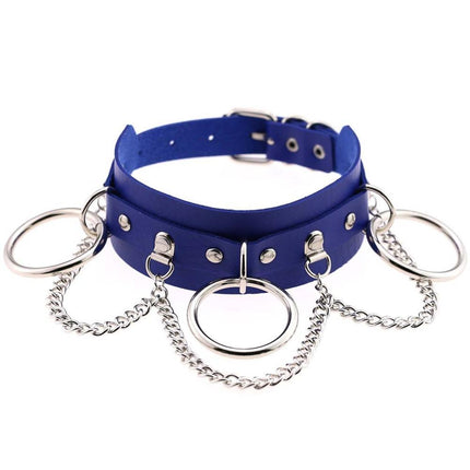 Women's Hoops and Chains Choker Necklace - Wnkrs