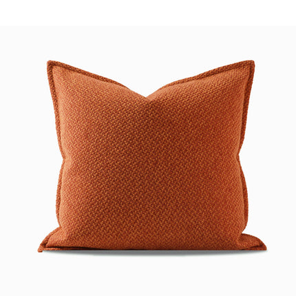 Japanese-style Double-sided Orange-red Cotton And Linen Pillowcase Nordic Pillow Sofa Pillow Model Room - Wnkrs