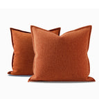 Orange red square pillow / 4545cm without core