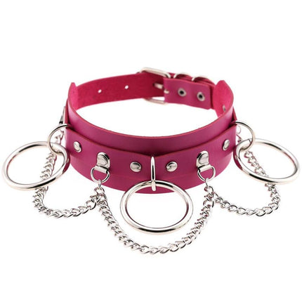 Women's Hoops and Chains Choker Necklace - Wnkrs