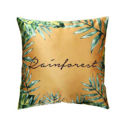 Modern rainforest bird green leaf print cushion cover - Wnkrs