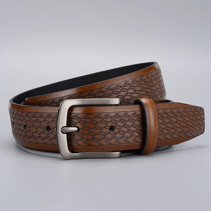 Ceinture tressée vintage de luxe en relief