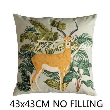 Madagascar, Jungle Animal Cushion Cover in Lush Green - Wnkrs