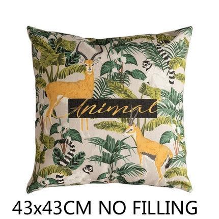 Madagascar, Jungle Animal Cushion Cover in Lush Green - Wnkrs