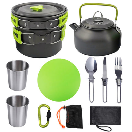 Outdoor Camping Cookware Travel Tableware Cutlery Utensils Hiking Picnic Camping Cookware Set - Wnkrs