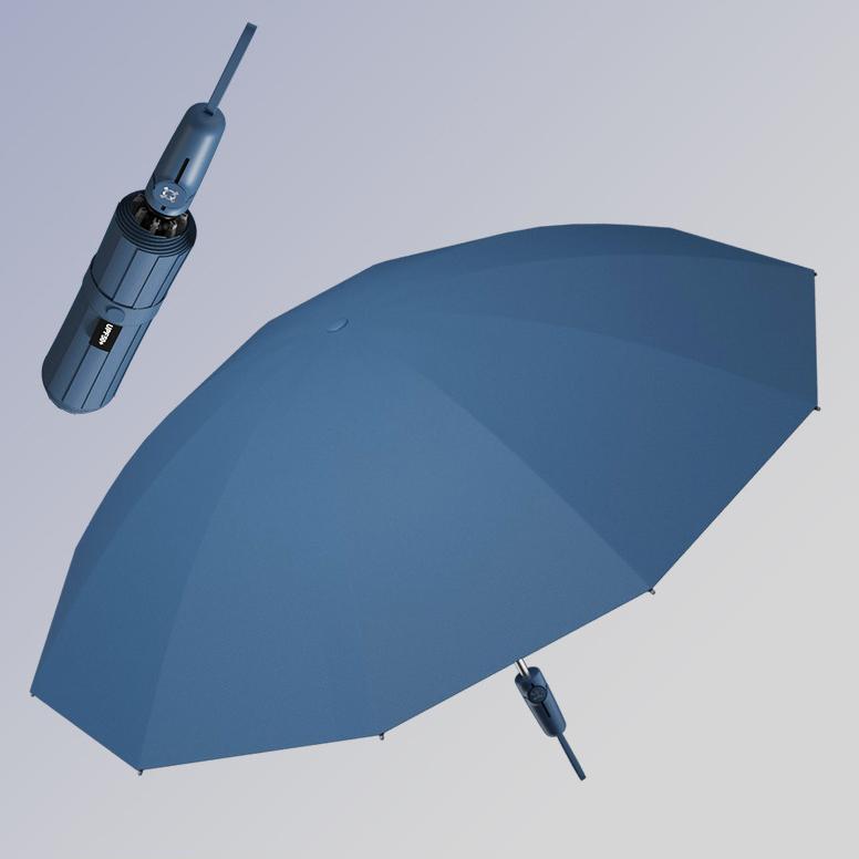 Automatic Folding Umbrella with Ten Fiberglass Ribs
