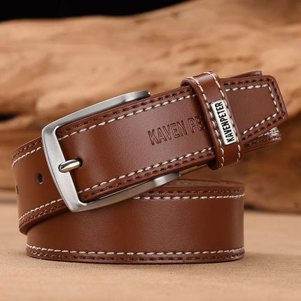 Ceinture en cuir véritable pour hommes